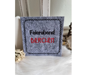 ADVENTSKALENDER 5. Dezember - Stickserie ITH - 26 Untersetzer Bier Sprüche